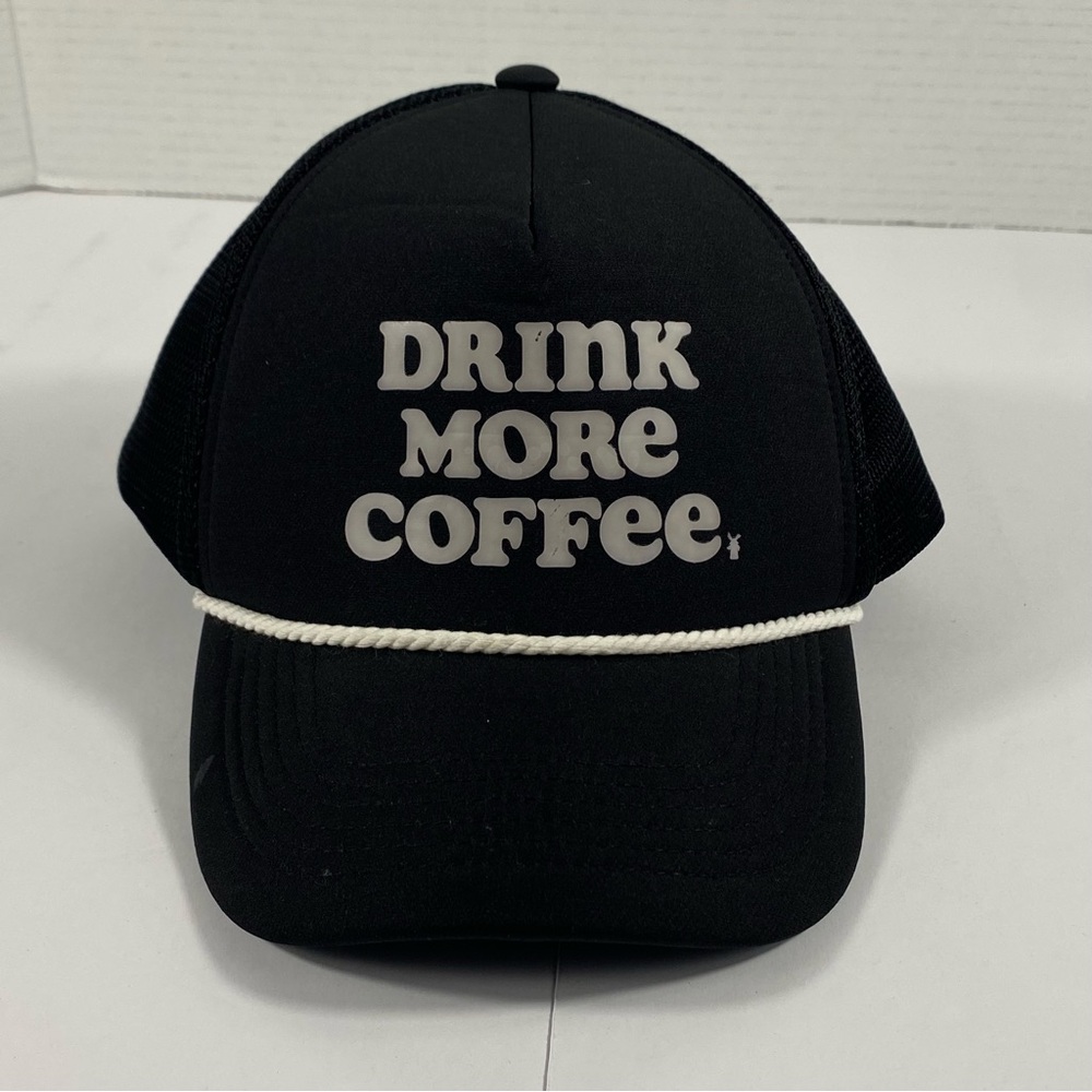 Dutch Bros Hat Cap Snapback Black Trucker Drink More Coffee Brothers Adjustable
